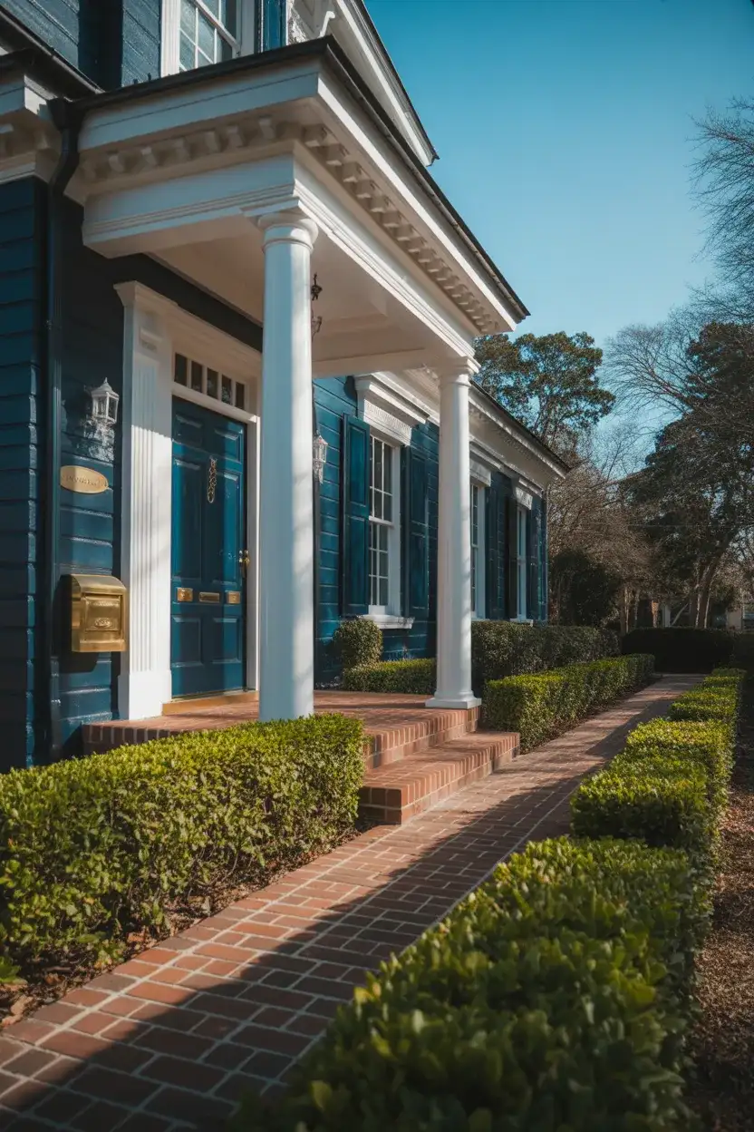 Navy Blue with Brass Hardware 1