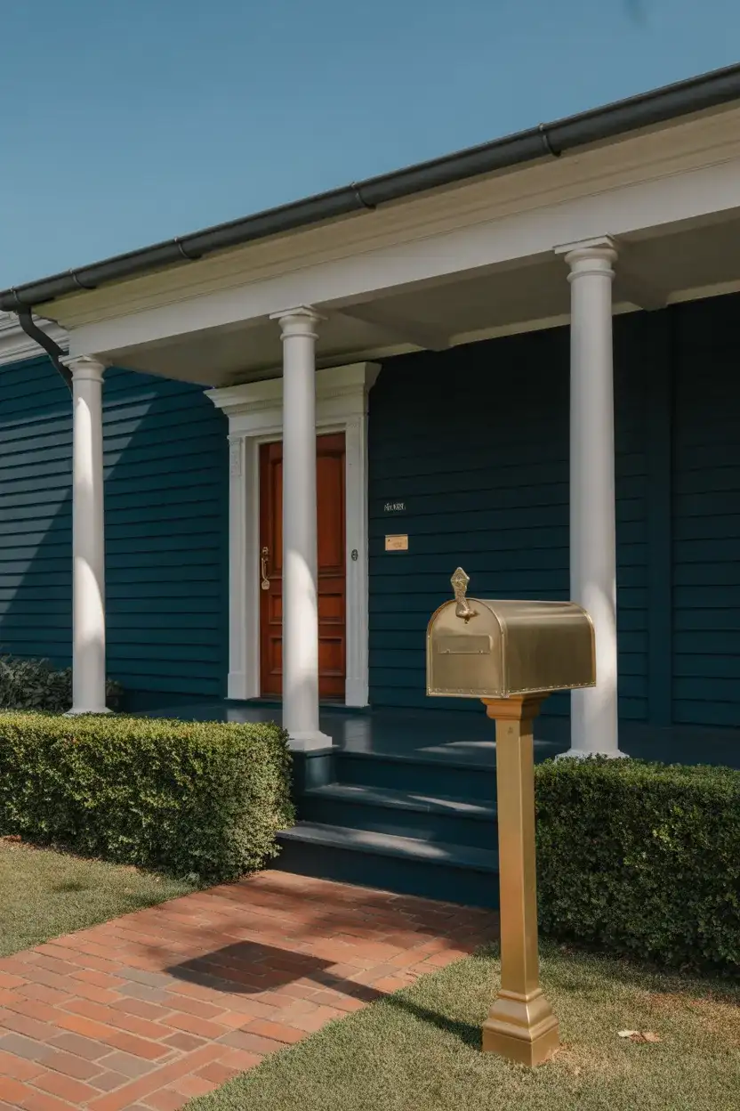 Navy Blue with Brass Hardware 2