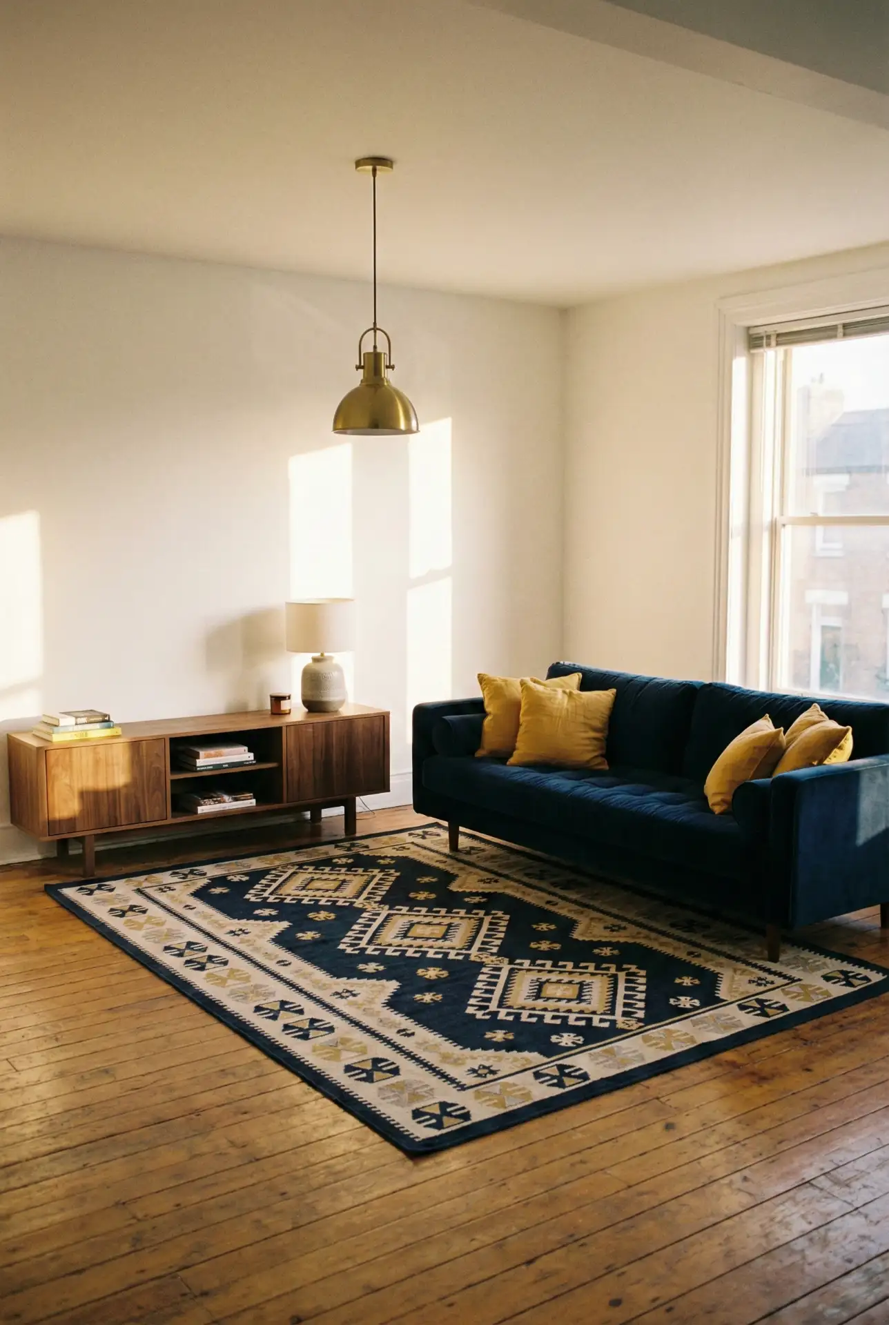 Navy and Mustard Contrast 1