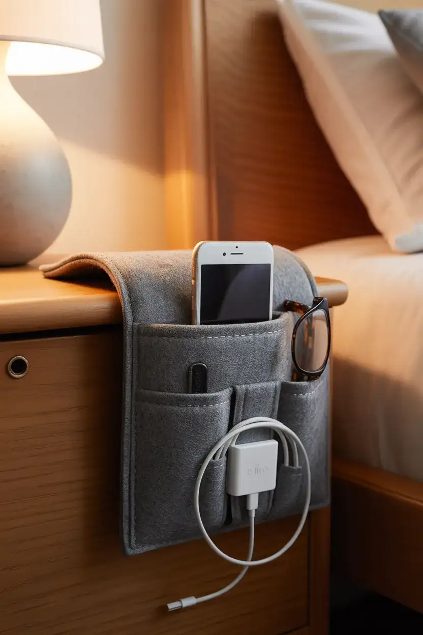 Nightstand Caddy for Charging and Small Items 2