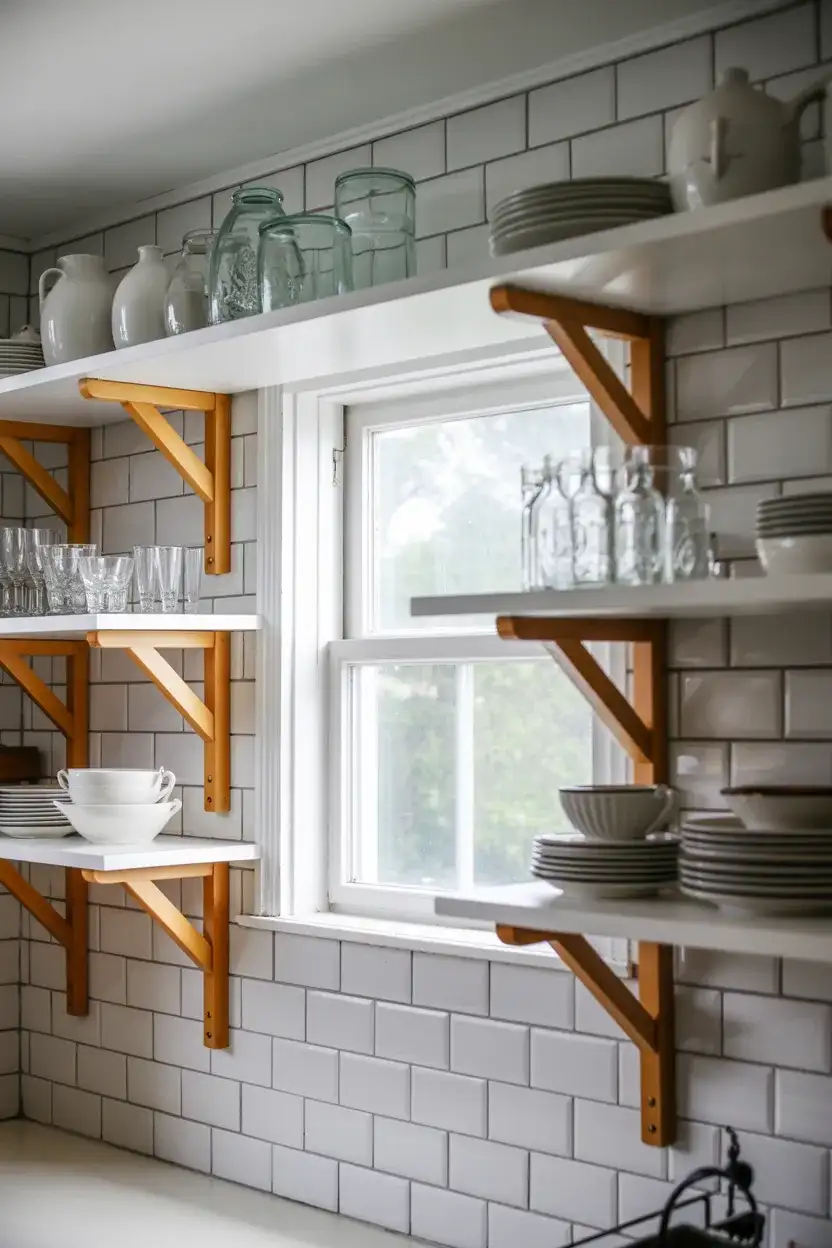 Open Shelving Flanking the Window 2