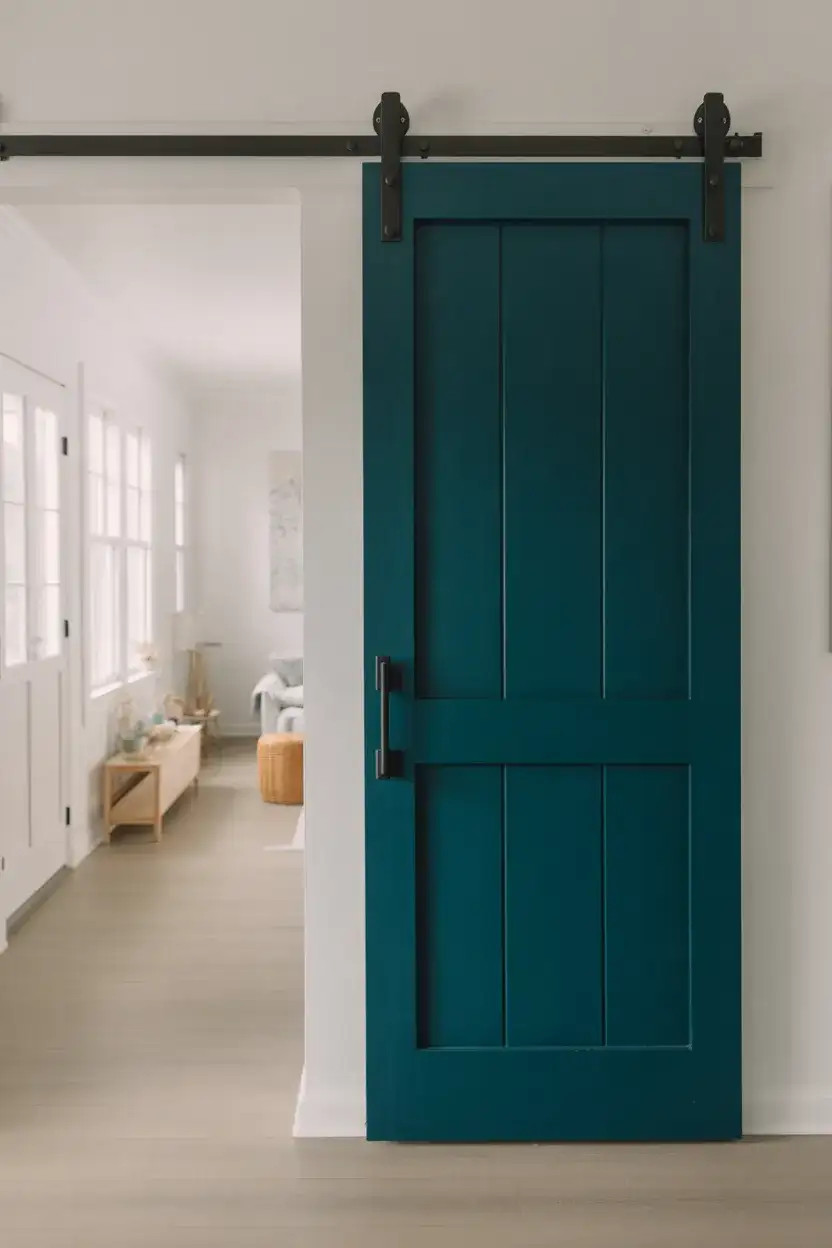 Painted Barn Door as a Color-Pop Design Element 1
