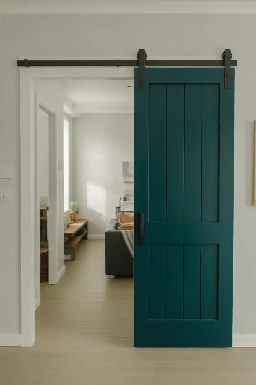 Painted Barn Door as a Color-Pop Design Element 2