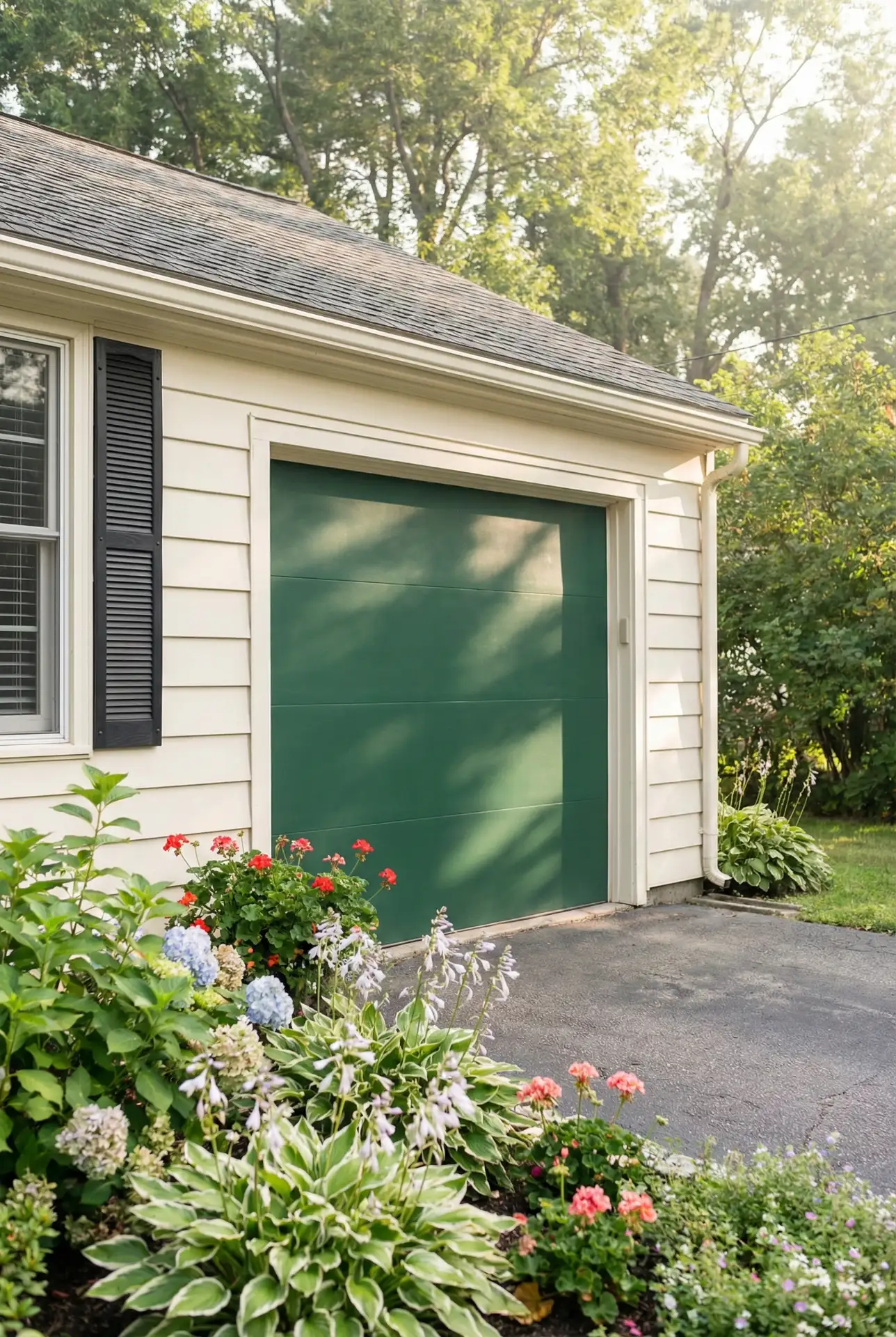 Painted Garage Doors in Bold Accent Colors 1