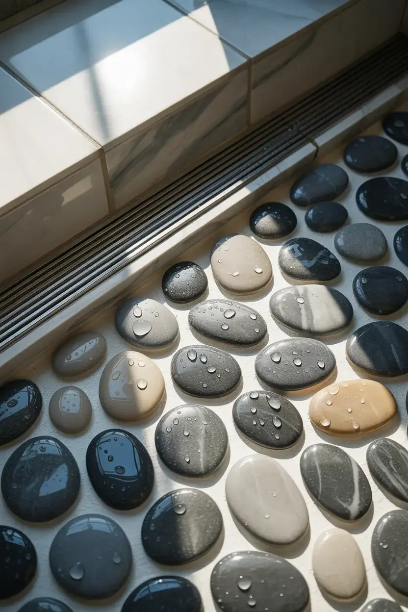 Pebble Rock Tile Floor Pan 2