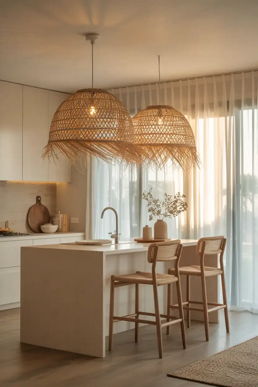 Pendant Light-Focused Coastal Kitchen 1