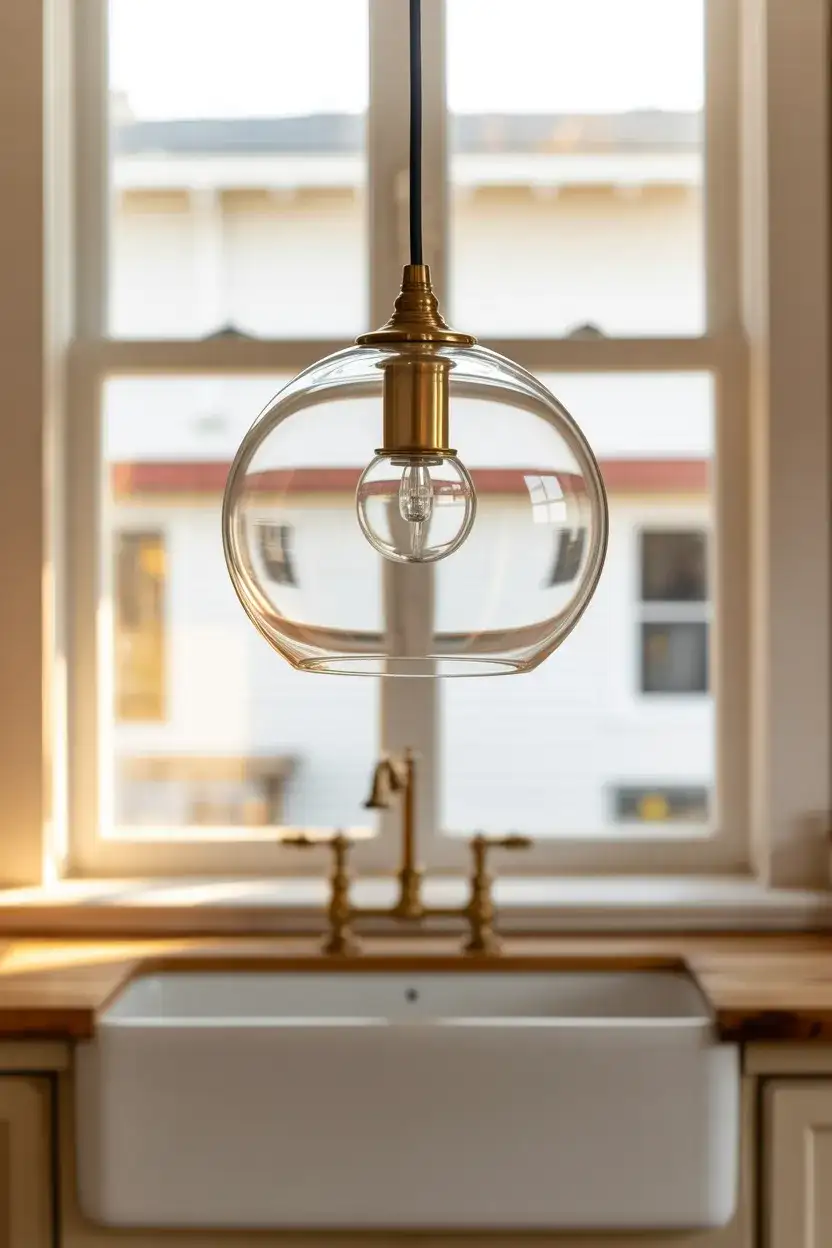 Pendant Light Hung at Window Height 2