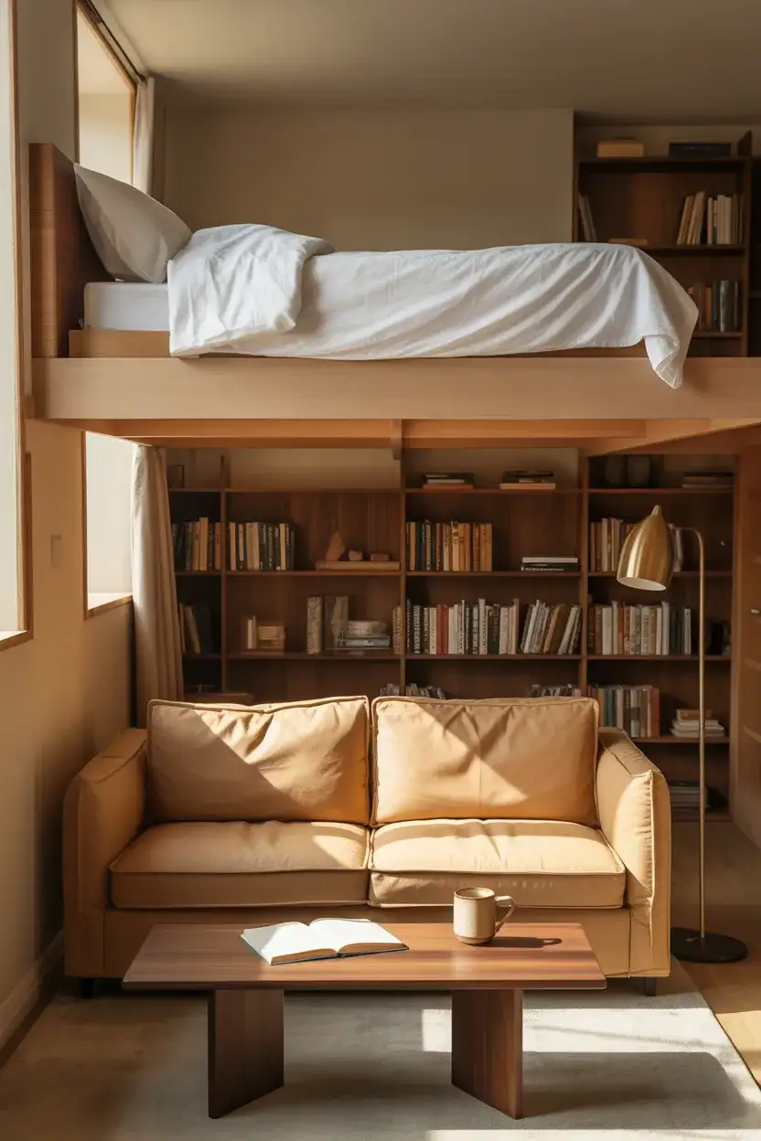 Reverse Loft Bed with Sofa Below 2