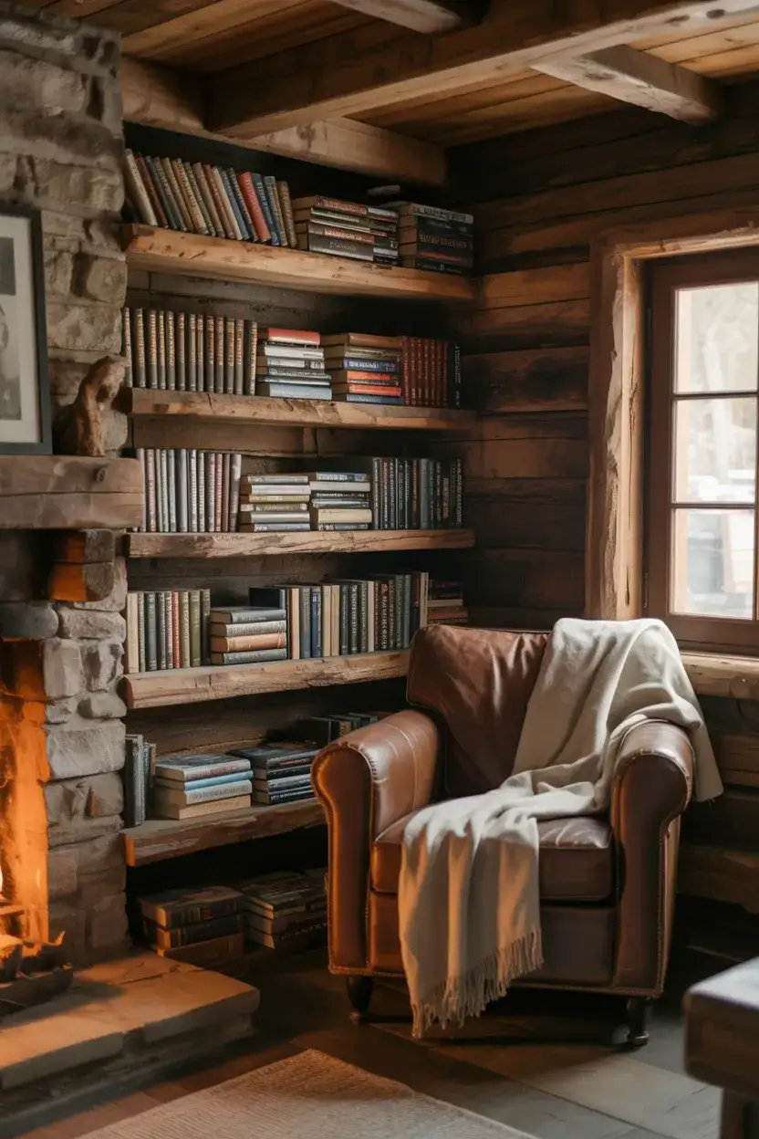Rustic Cabin Library 2