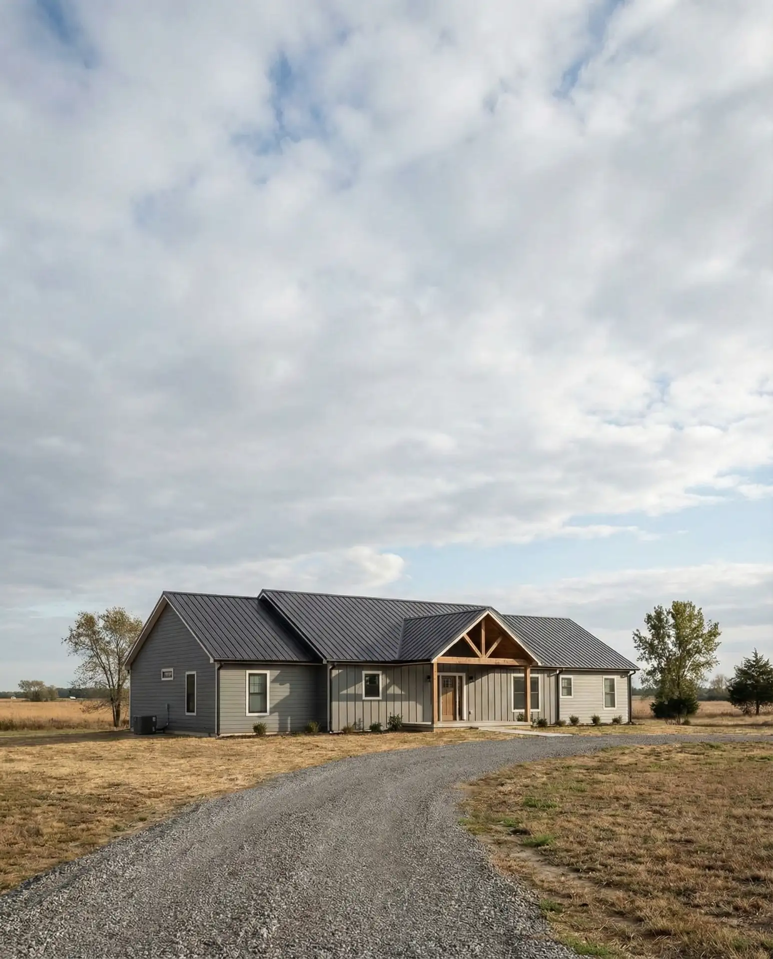Single Story Ranch with Metal Roof 2