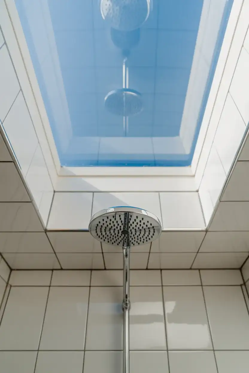 Skylight Above Rainfall Fixture 1