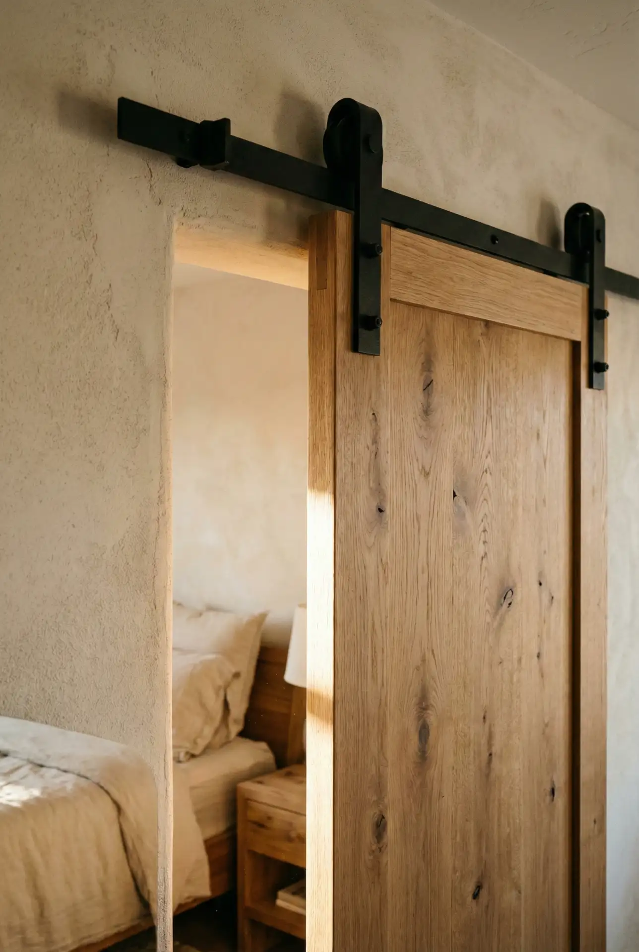 Sliding Barn Door to Save Swing Space 2