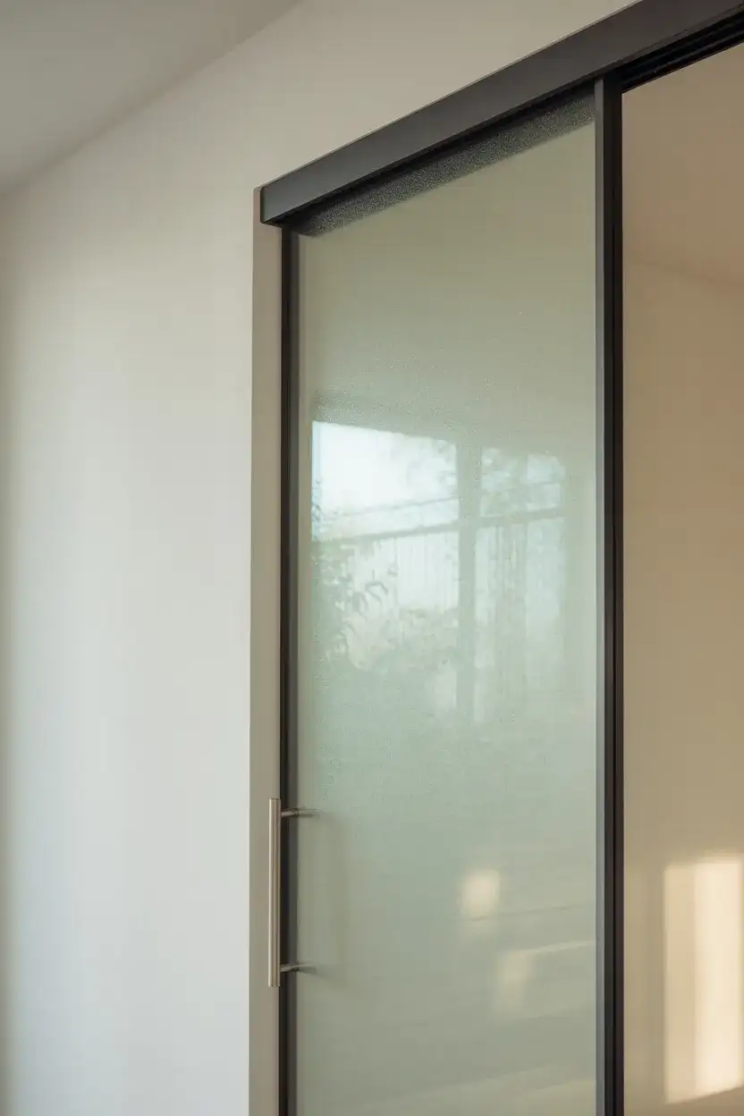 Sliding Frosted Glass Partition 1