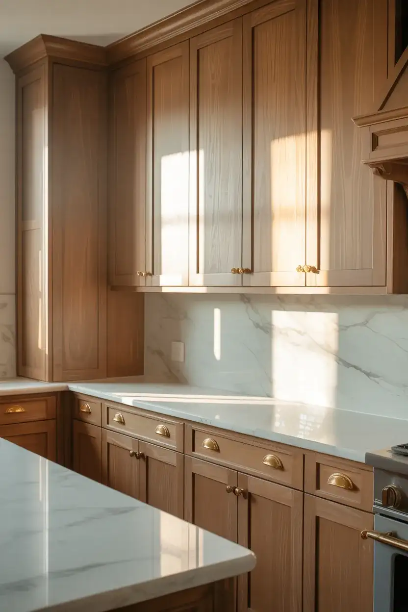 Slim Shaker White Oak With Gold Hardware 1