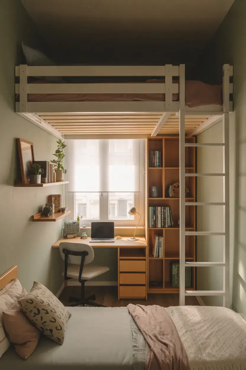 Small Room Loft Bed for Teenagers 2