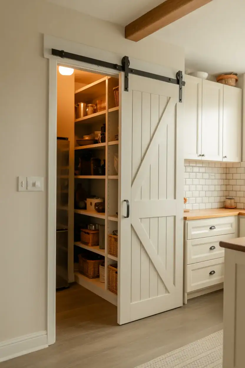 Split Barn Door for a Pantry or Utility Closet 1
