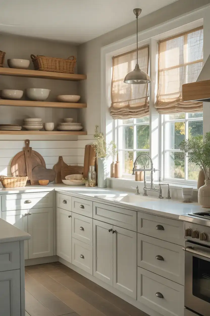 Sun-Bleached White Shaker Kitchen 2