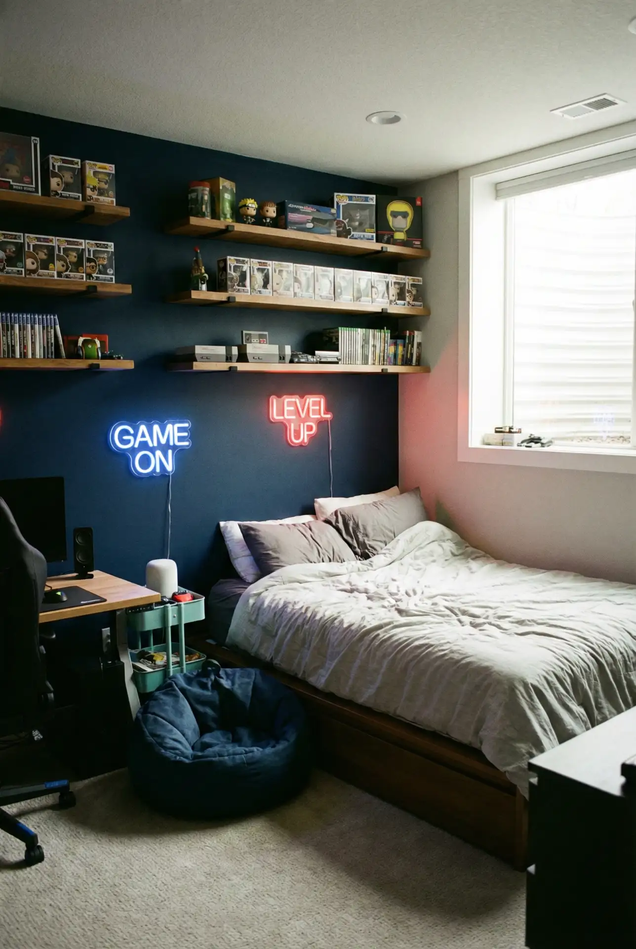 Teen Boys Man Cave With Gaming Setup 2