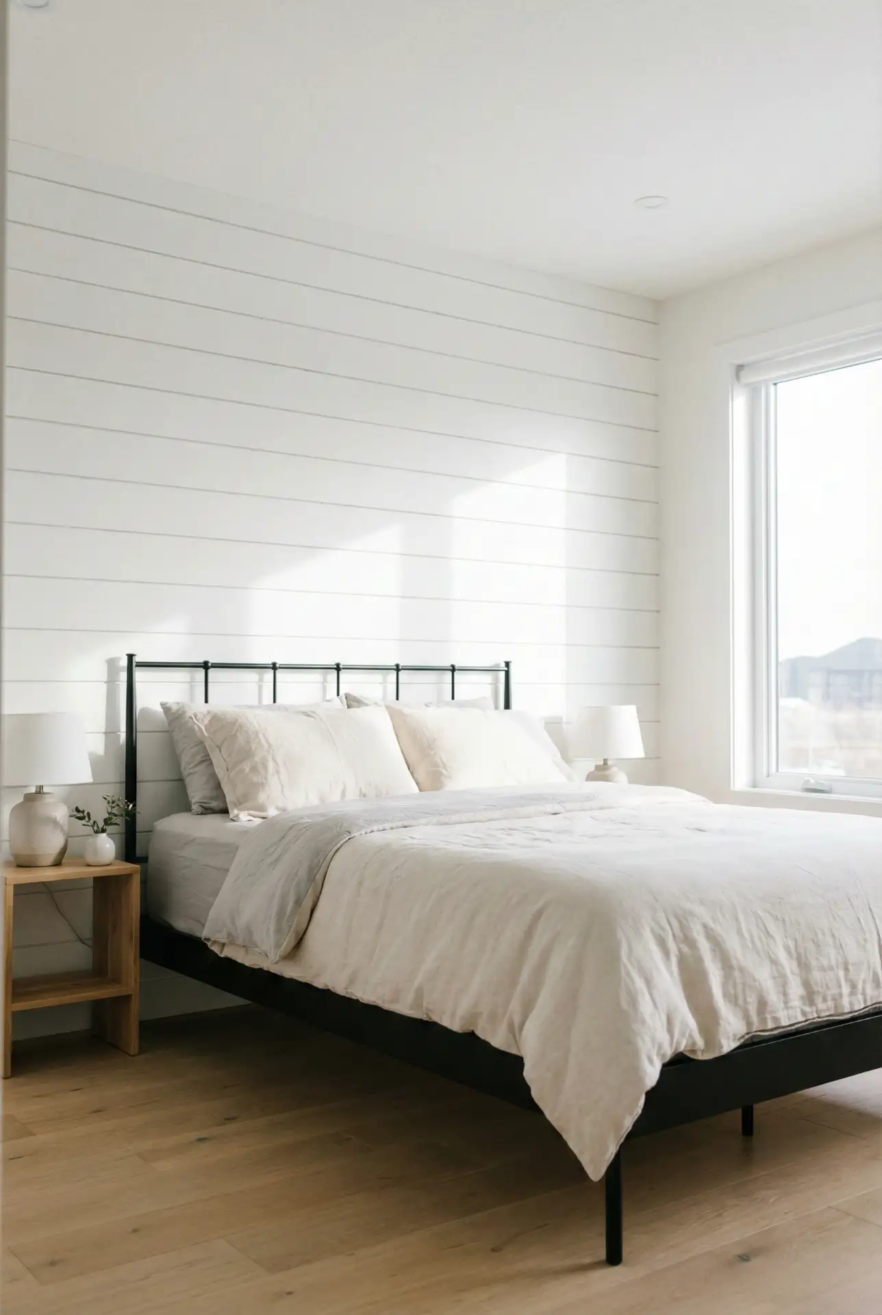 Textured Wall Treatment with Wood Planks 2