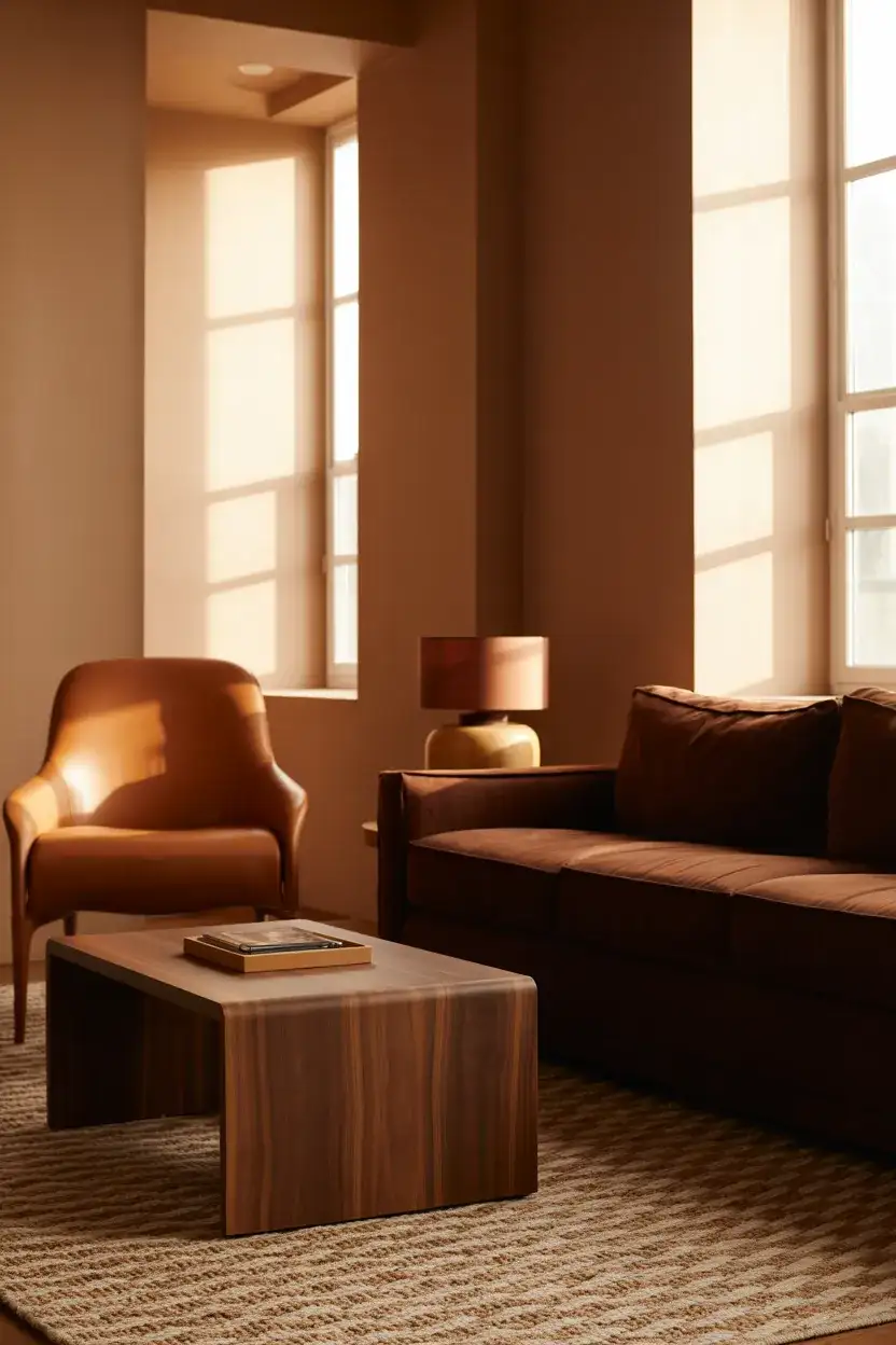 Tonal Brown Living Room 2