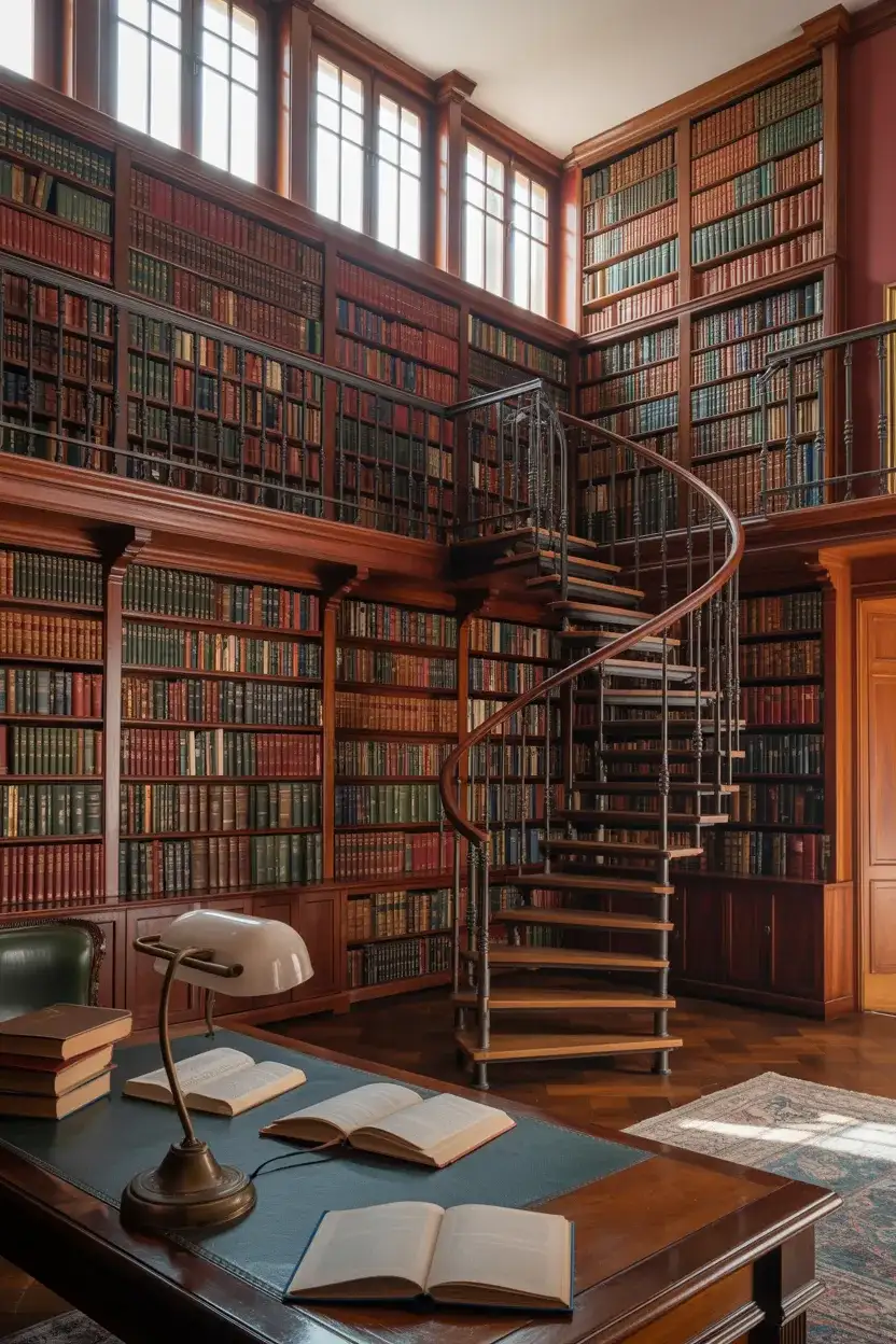 Two-Story Grand Library 1
