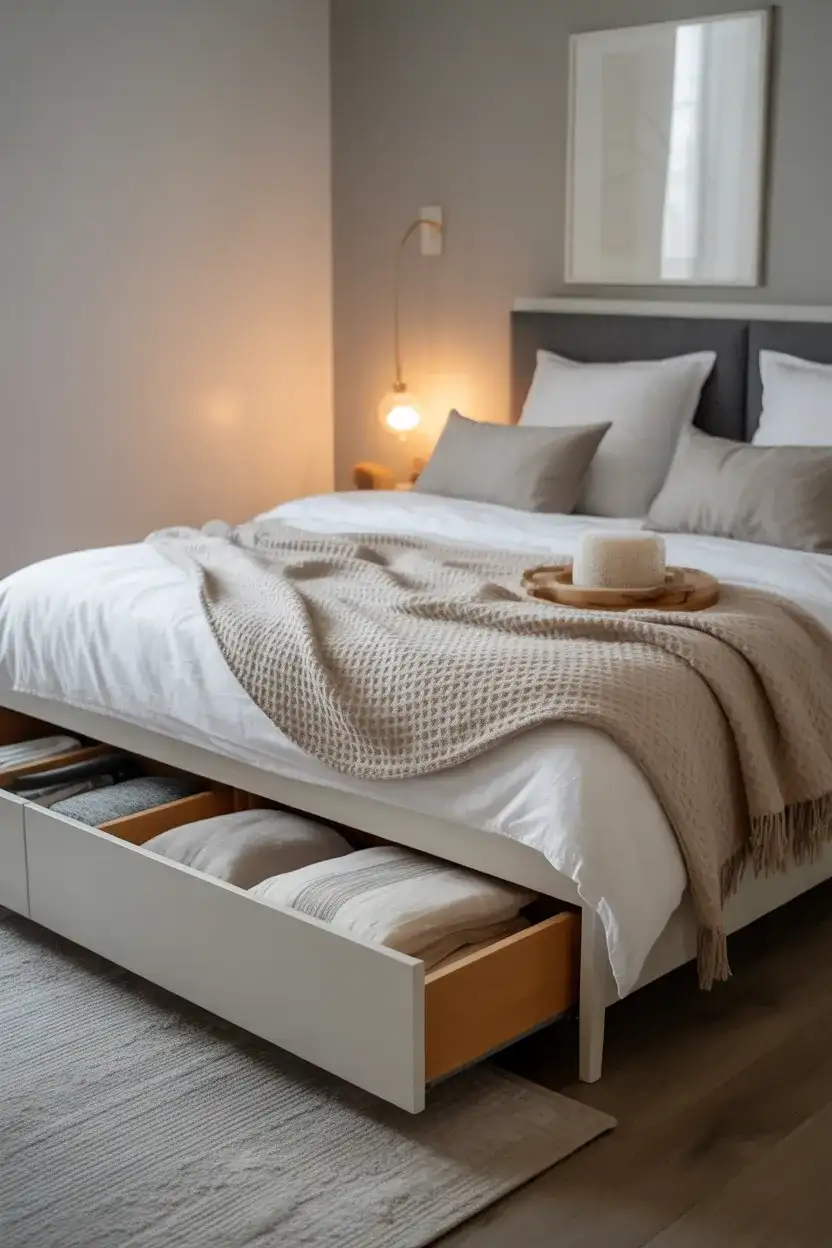 Under-Bed Drawer Storage for Couples 1