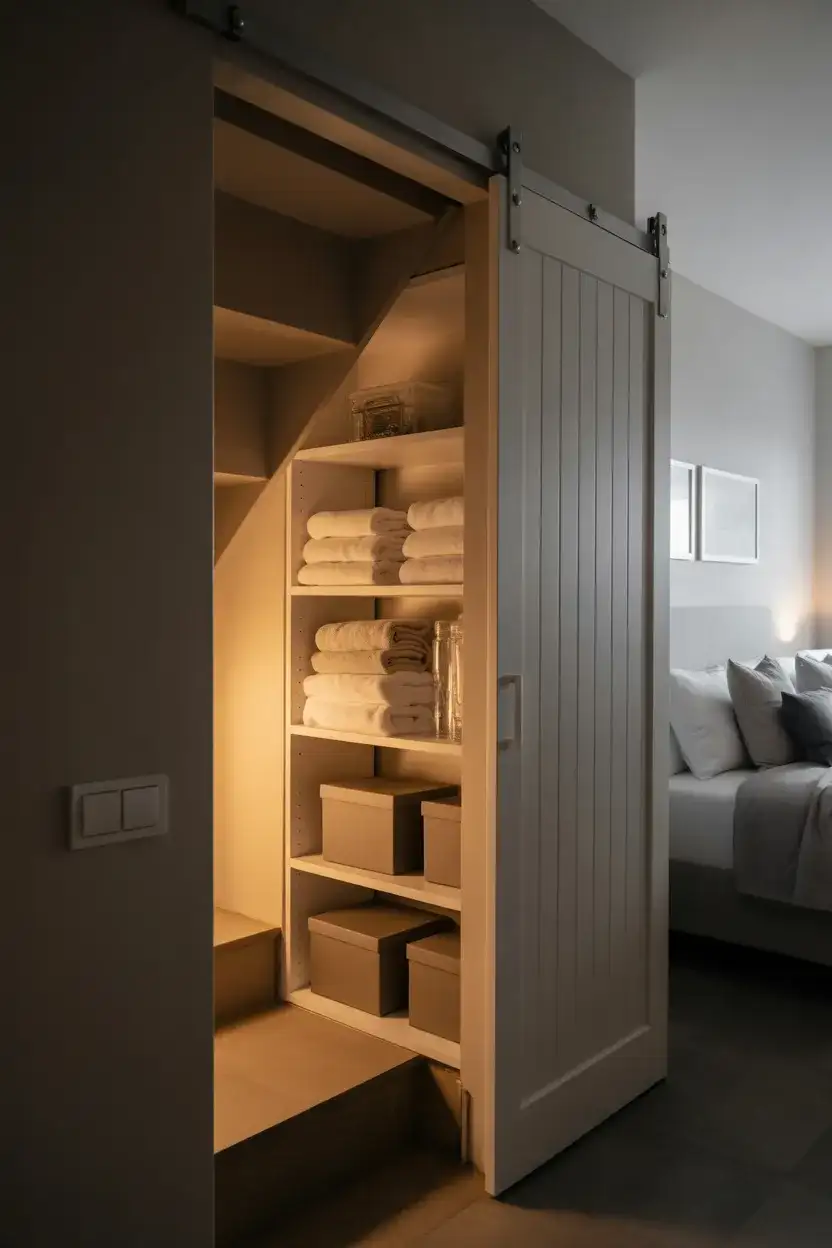 Under-Stair Nook Converted to Closet Space 2