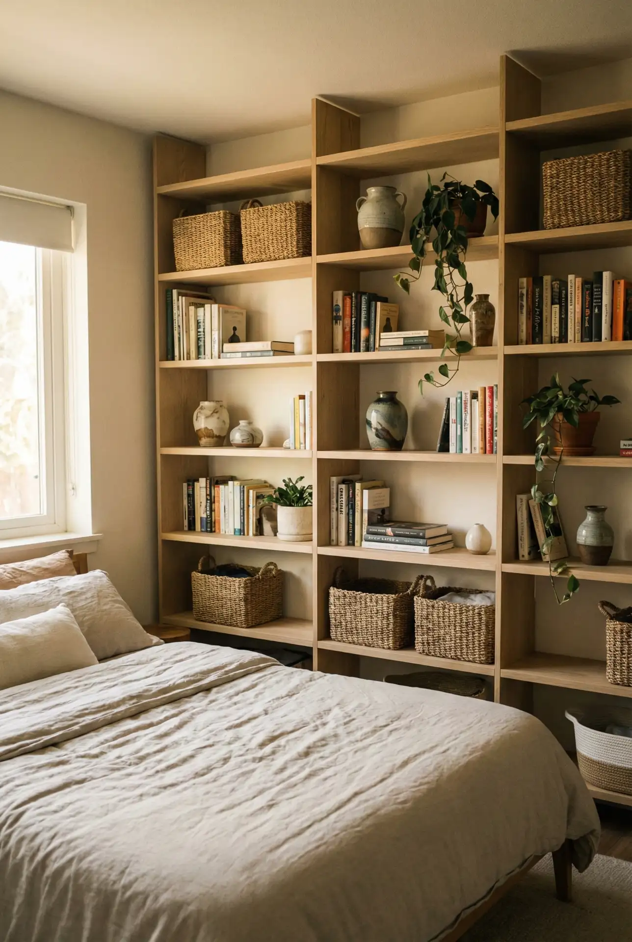 Vertical Shelving to Maximize Wall Height 1