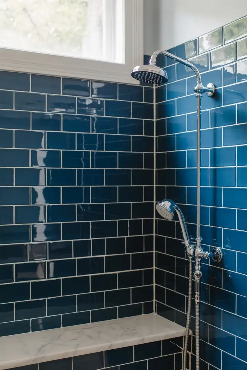 Vertical Subway Tile in Navy 1