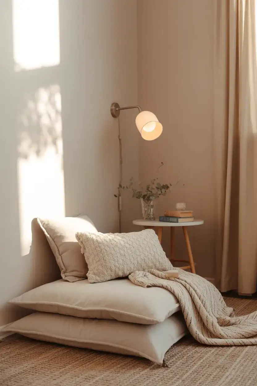 Very Cozy Reading Nook With Floor Cushions 1
