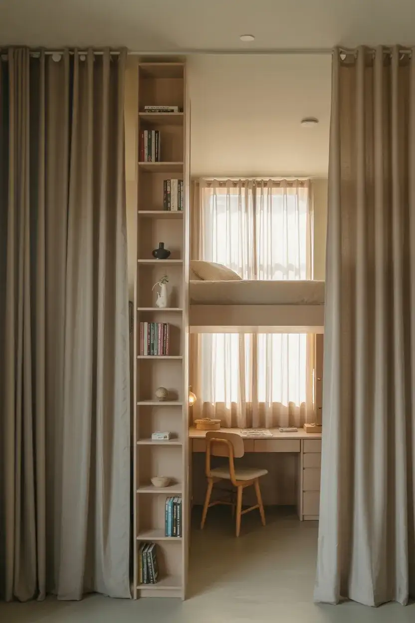 Very Small Bedroom Maximized with Vertical Space 2