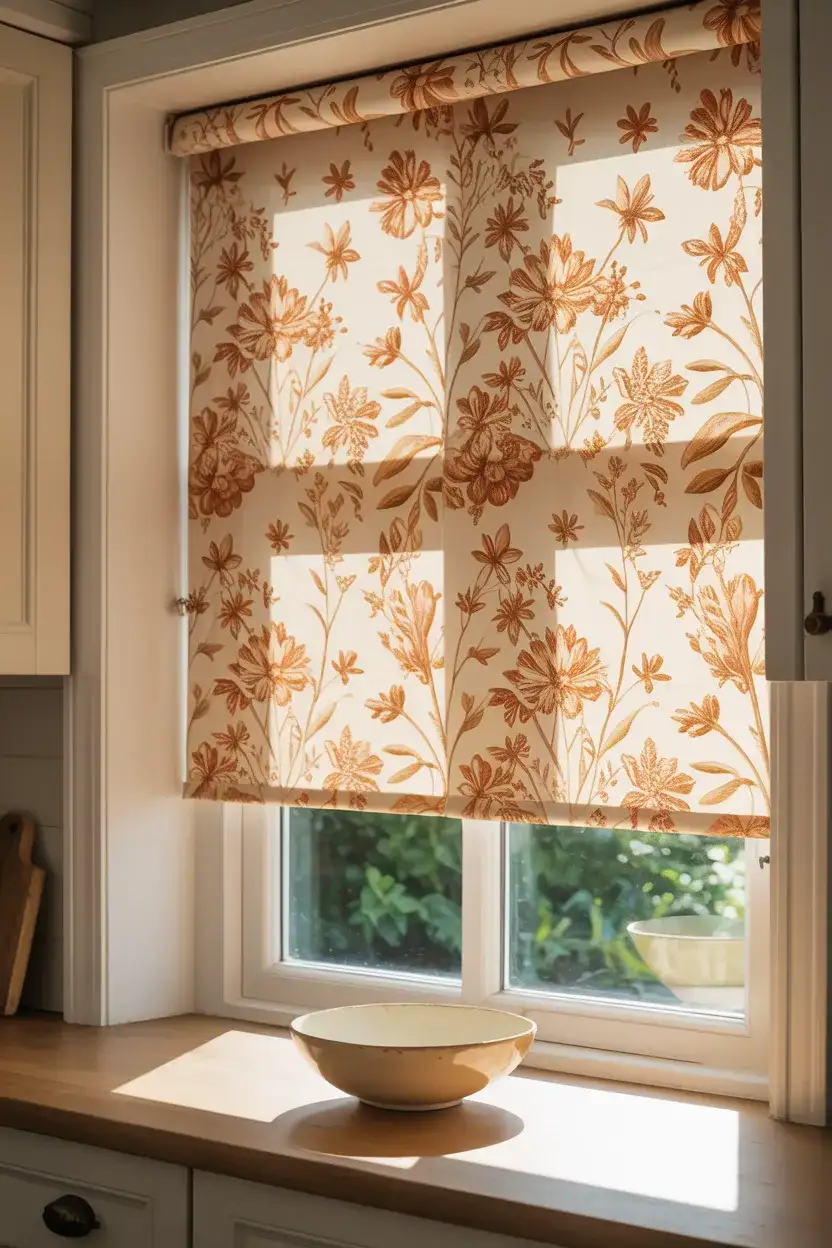 Vintage Fabric Roller Shade 1