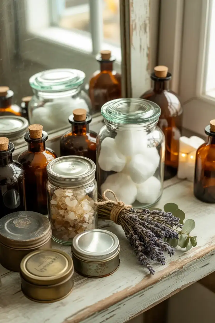 Vintage-Inspired Apothecary Shelf 1