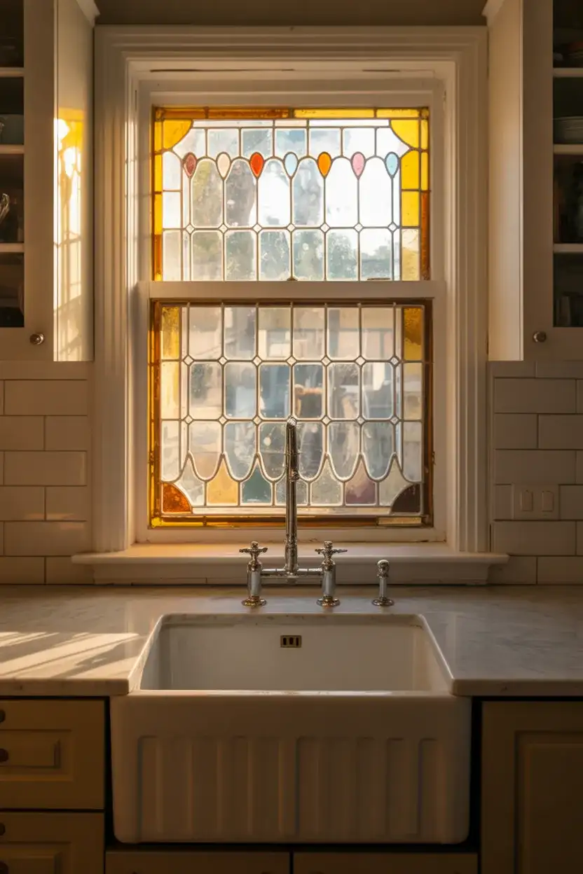 Vintage Stained Glass Panel Insert 2