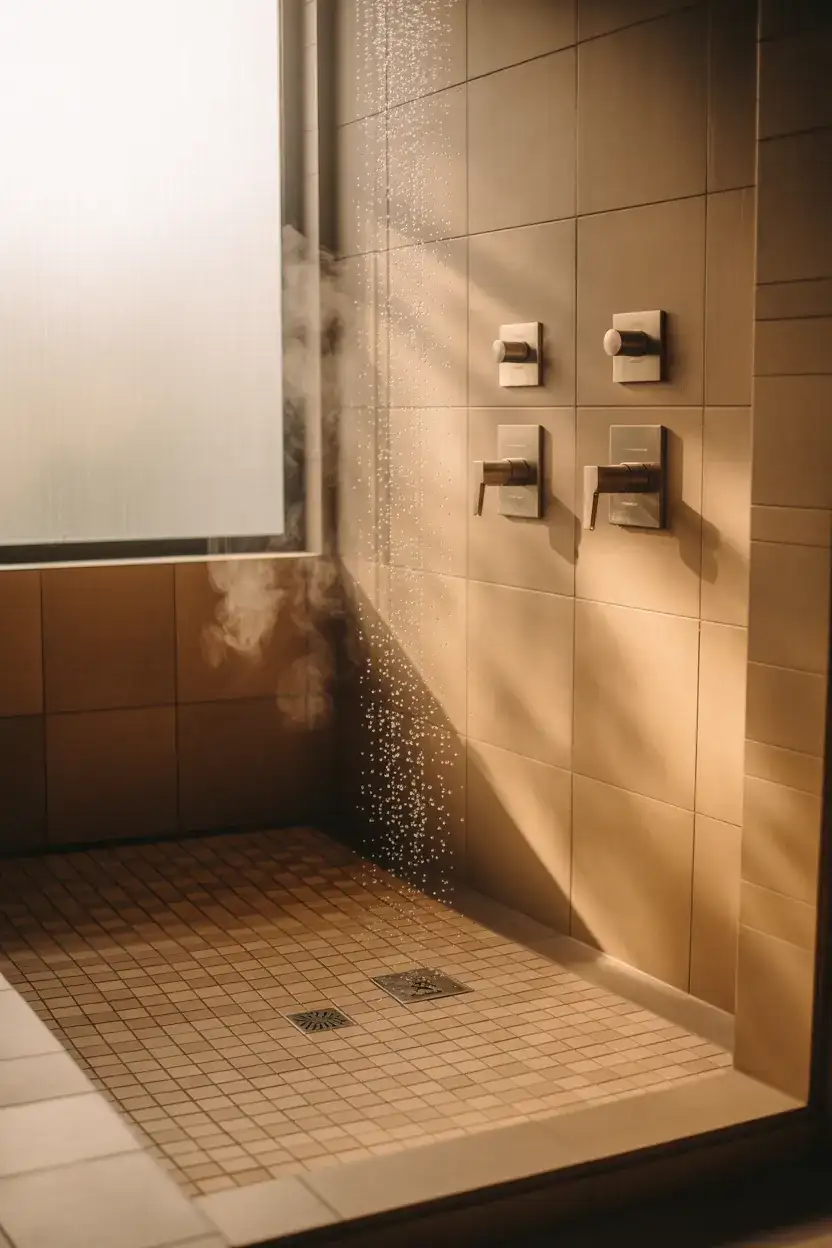 Walk-In Shower with Floor-Level Entry and Radiant Heat 1