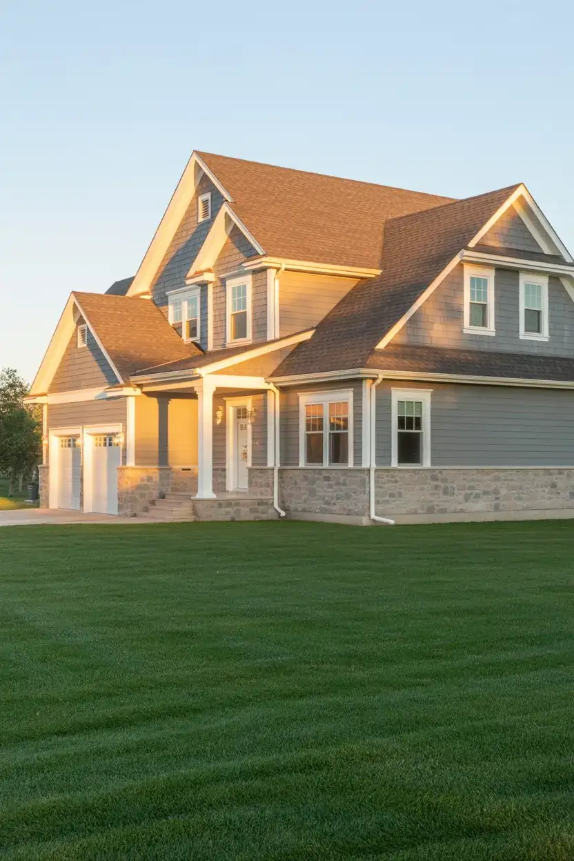 Warm Gray with Brown Roof 1
