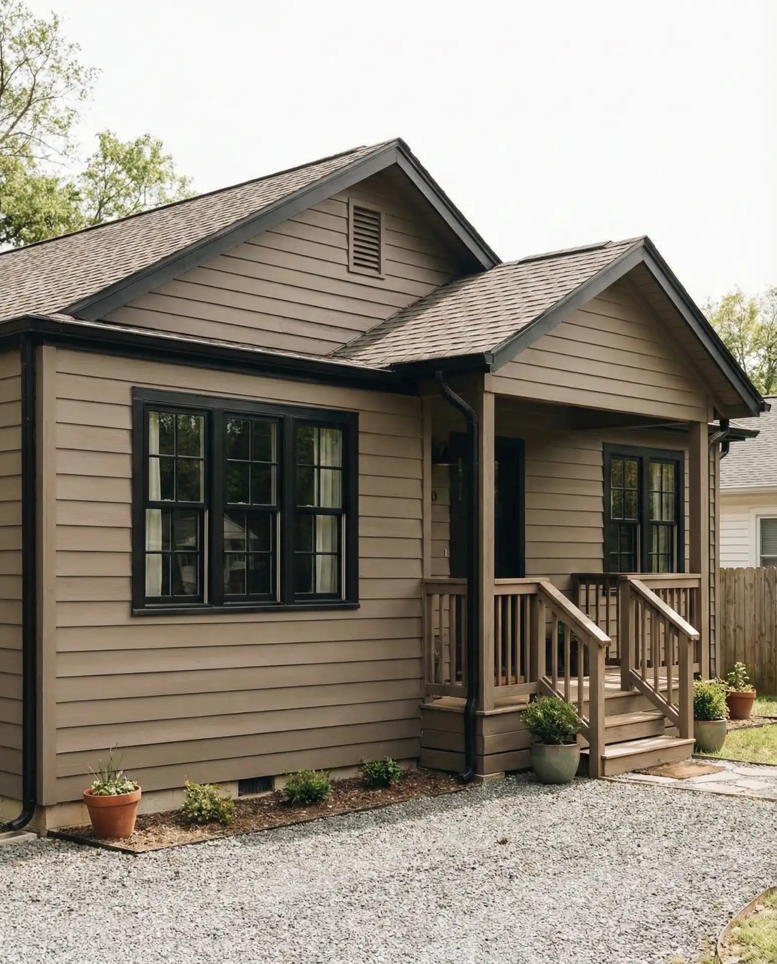 Warm Taupe with Black Accents 1