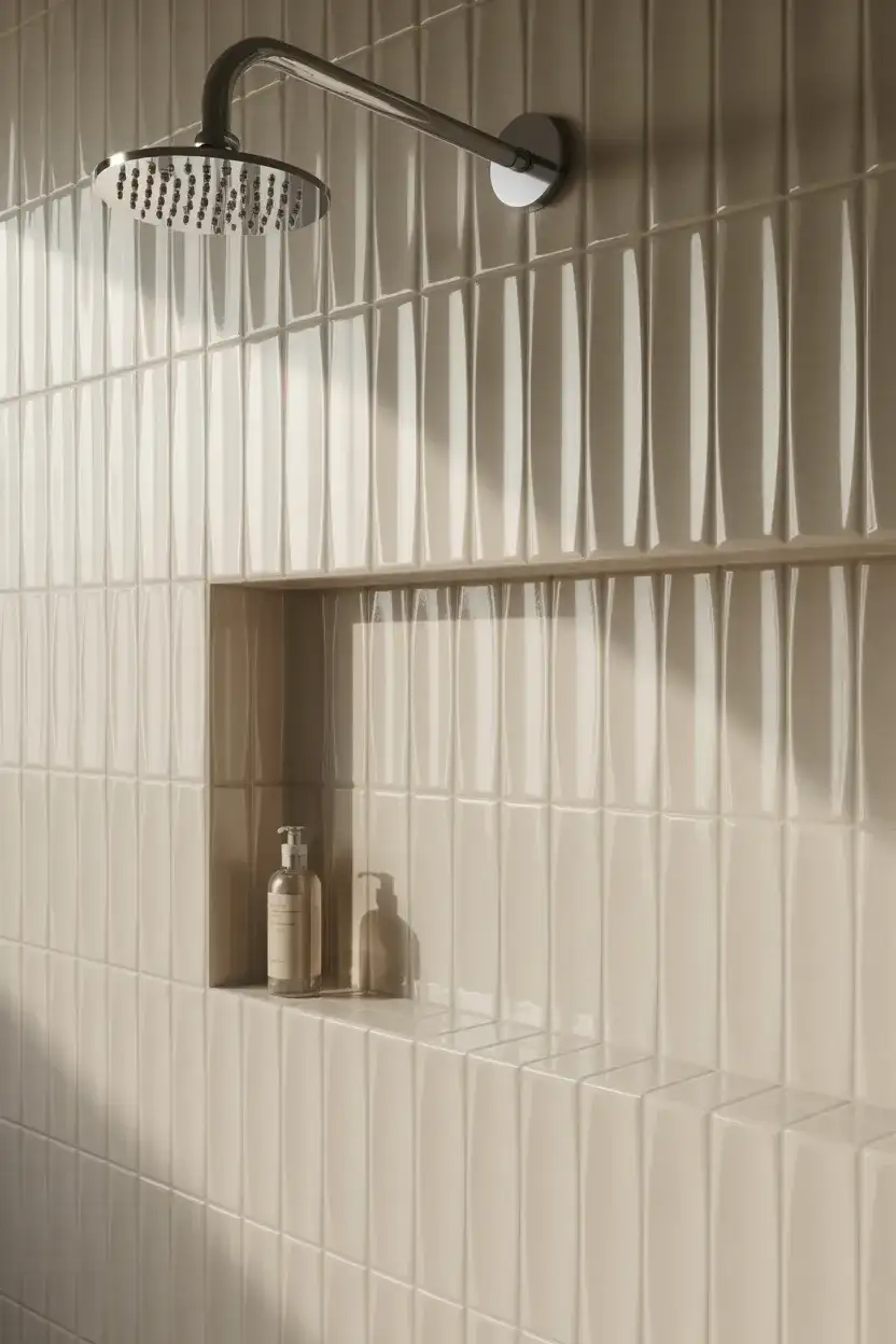 Wavy Tile Accent Wall 2