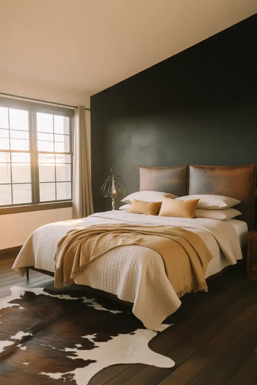 Western-Inspired Black Bedroom Retreat 2