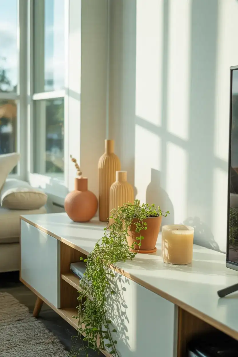 White Console for a Bright, Airy Space 2