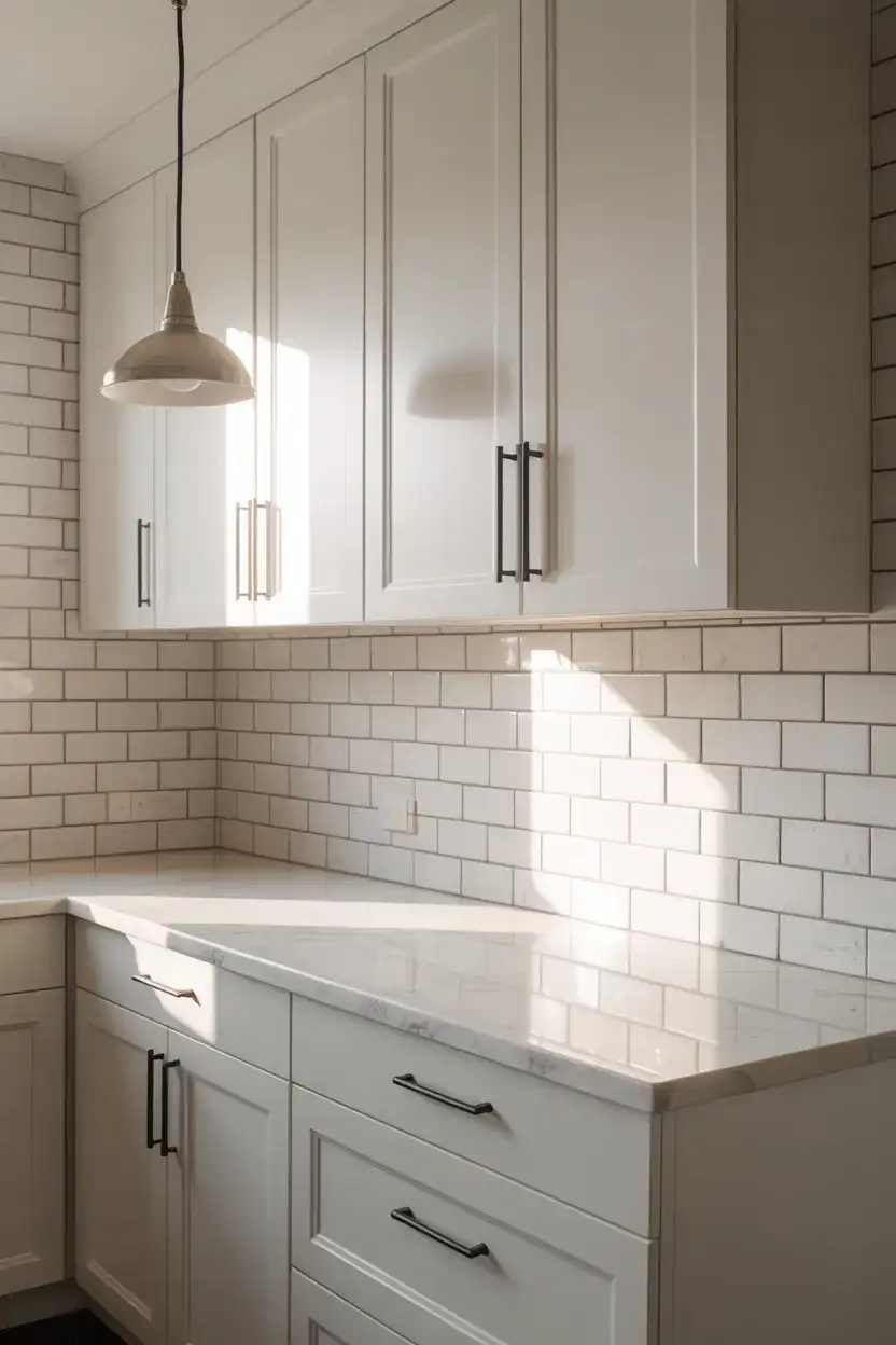 White Kitchen Cabinets with Black Hardware 2