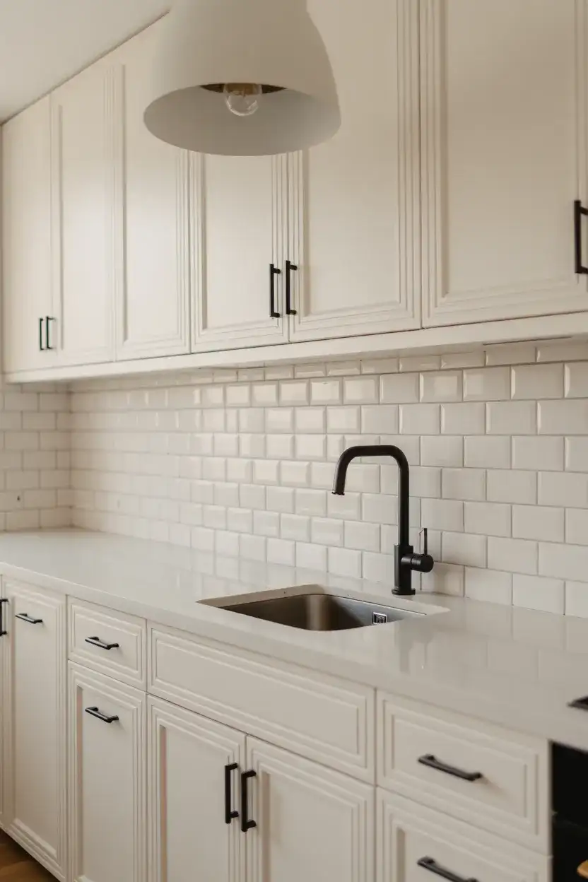 White Kitchen with Black Hardware Definition 2