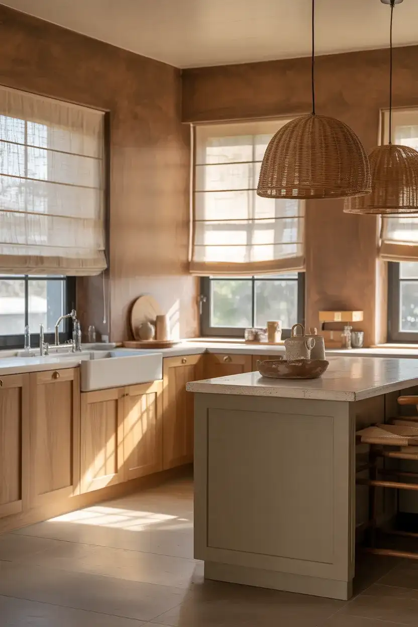 White Oak Cabinets With Color Schemes in Warm Neutrals 1