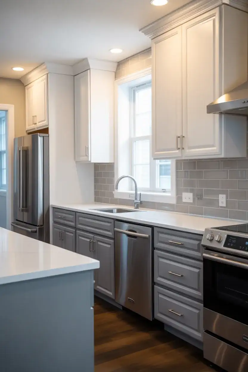 White and Grey Kitchen Balance 1