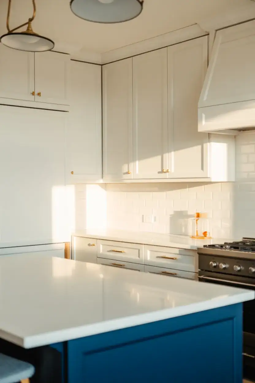 White and Navy Kitchen Sophistication 2