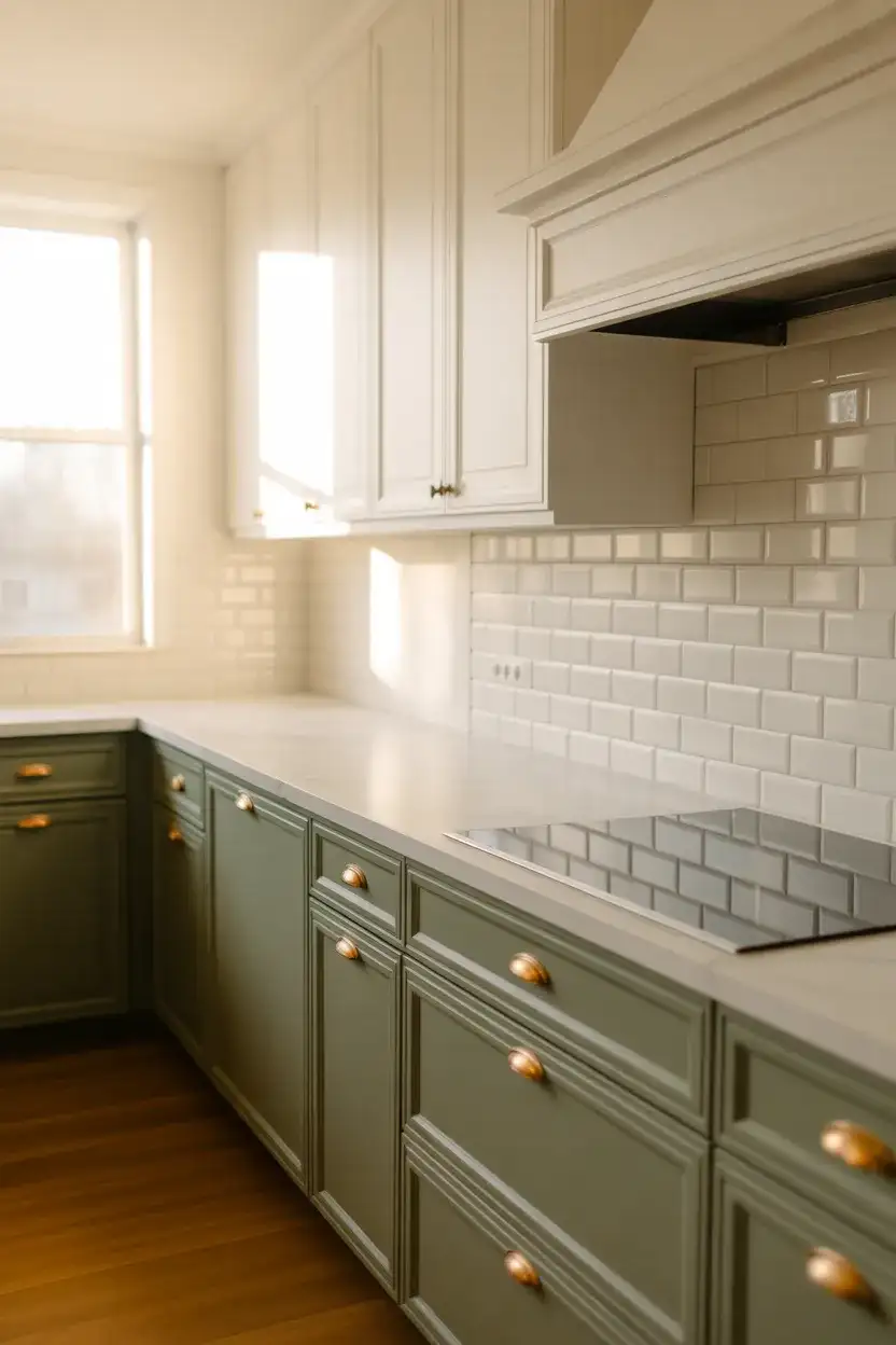 White and Sage Green Kitchen Serenity 2