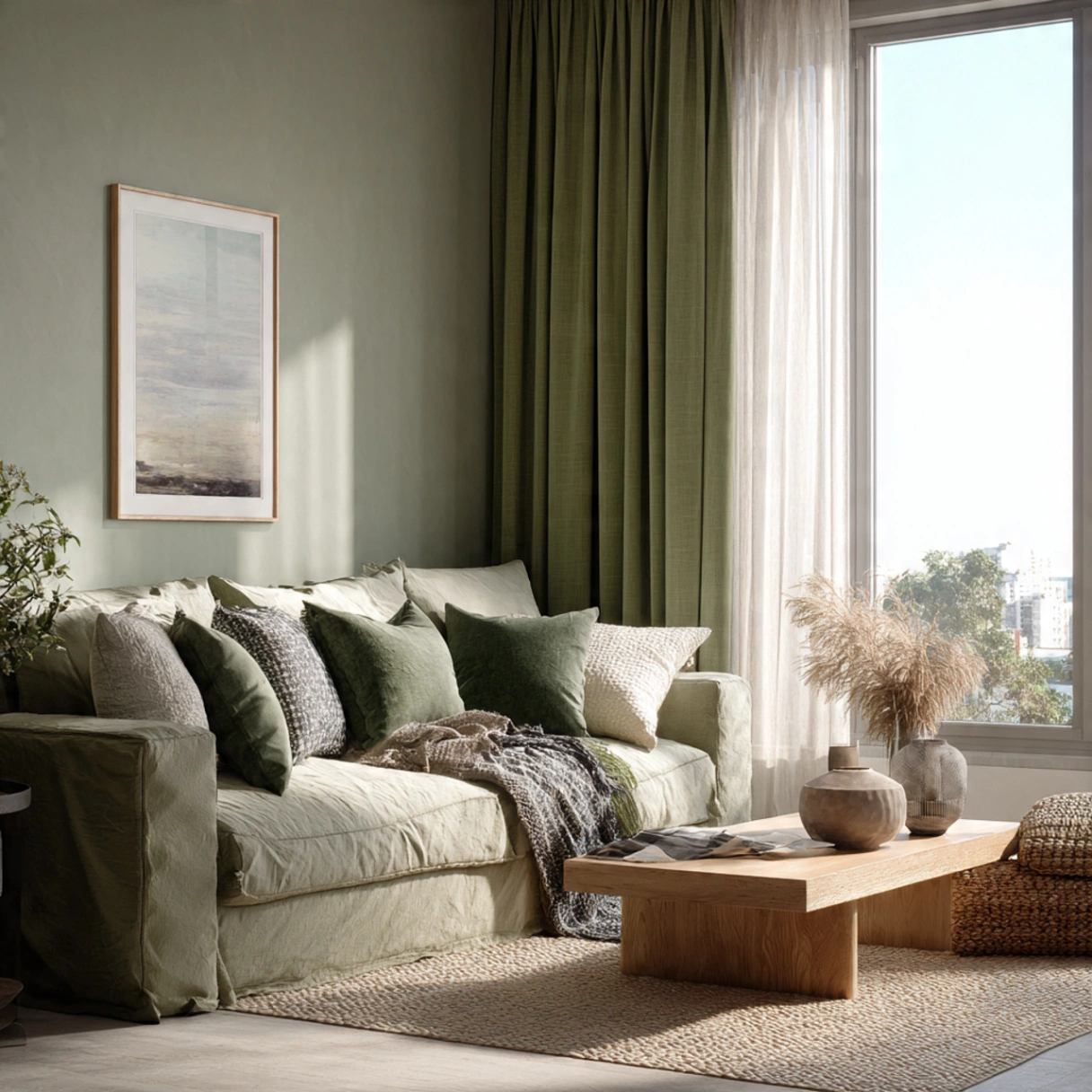 25 Olive Green Living Room Ideas To Design Chic & Cozy Space