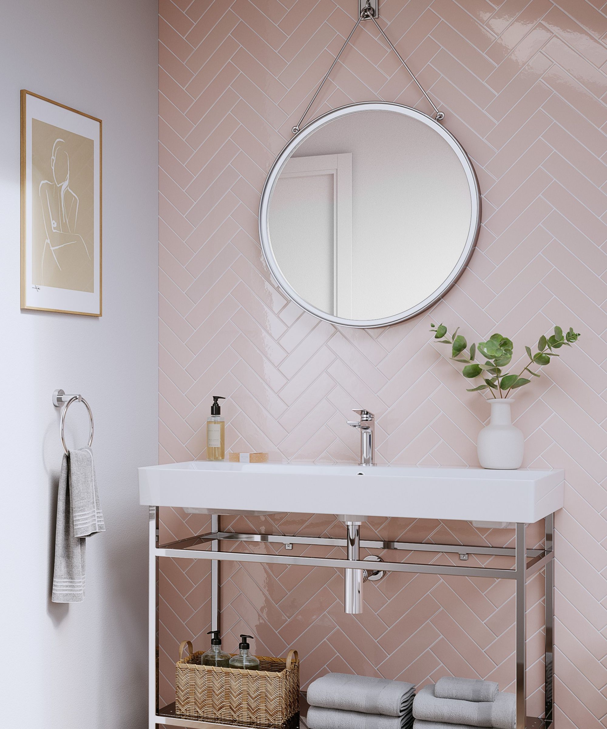 7 pink small bathroom ideas that are playful and pretty | Real Homes
