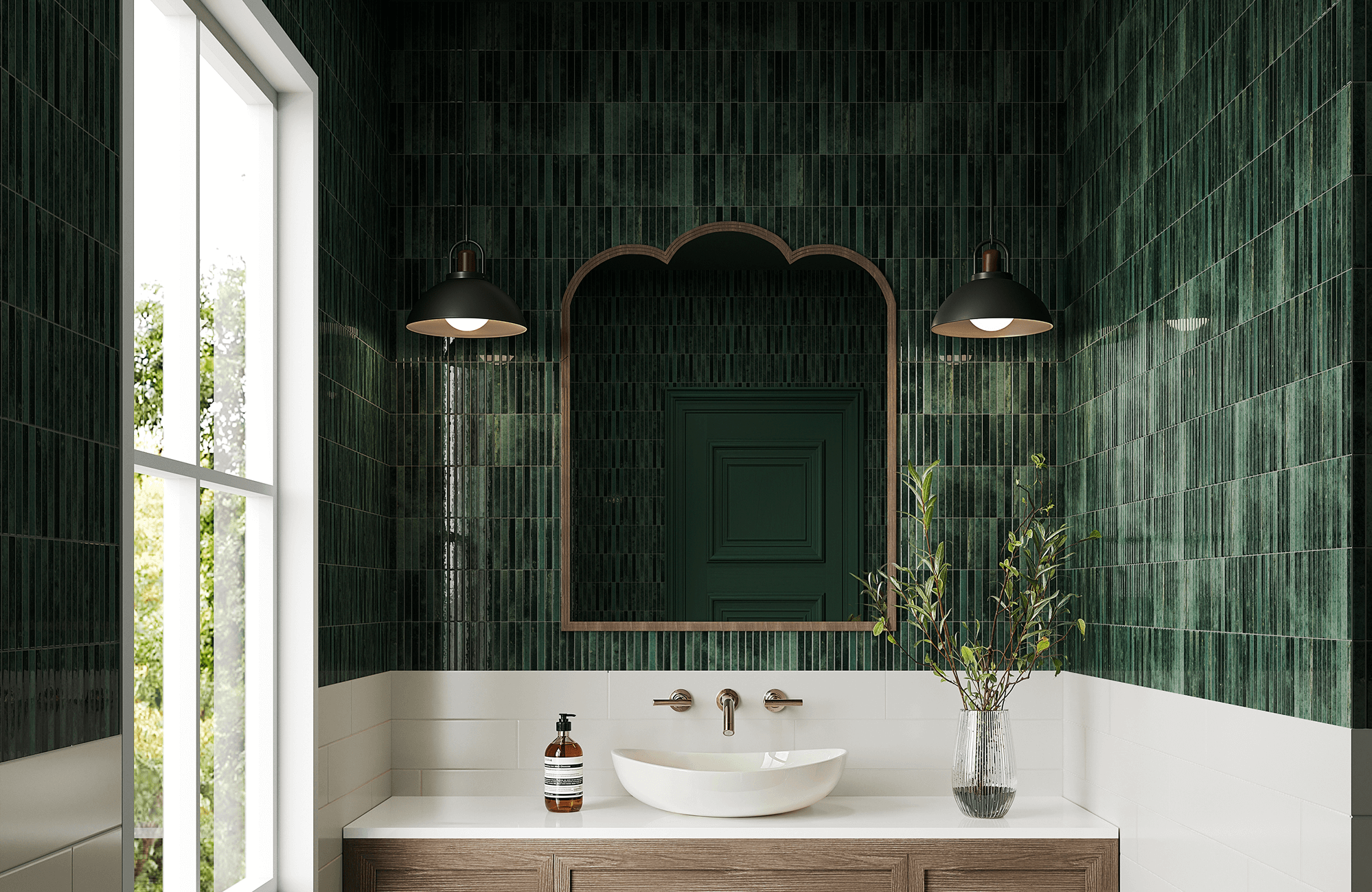 Are Green Bathroom Tiles In Style?