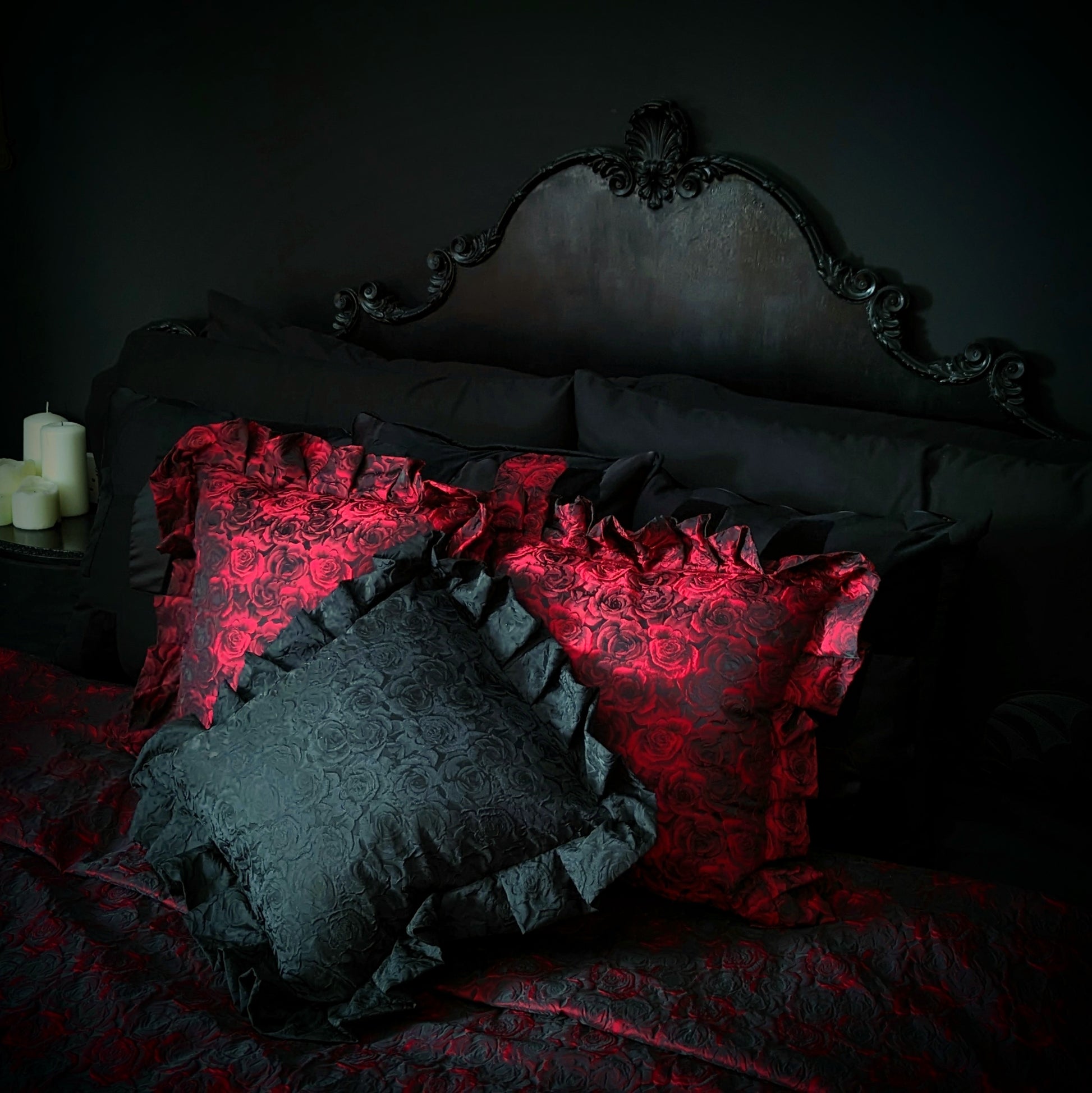 Bed of Thorns Ruffled Romantic Gothic Cushion – Joely Ball Home Limited